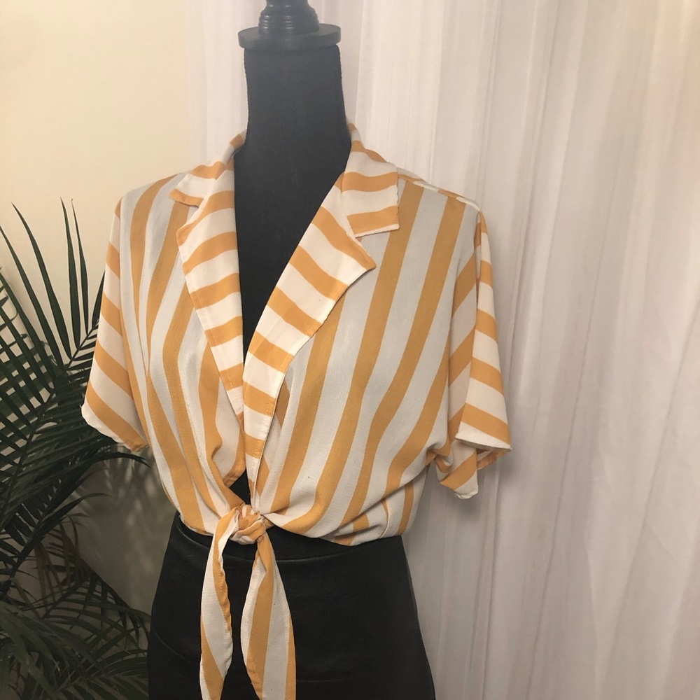 Yellow/white striped shirt